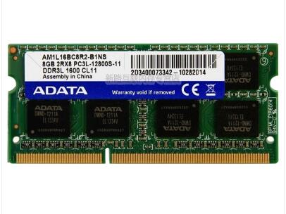 威刚（ADATA) DDR3L 1600 8G 低电压笔记本内存条1.35V 兼容 1333